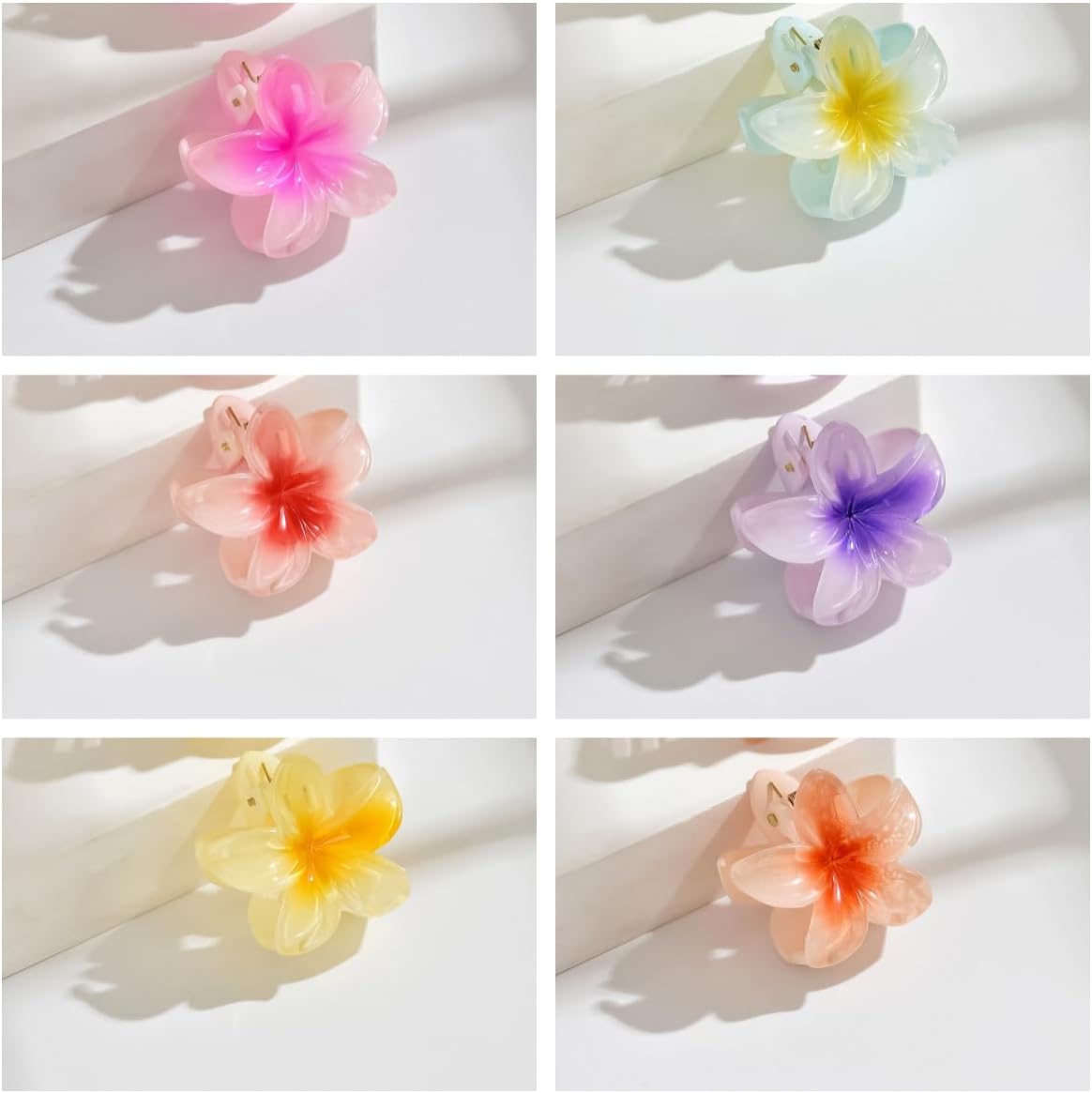 Pinces à cheveux fleur : 6 pièces antidérapantes pour femmes et filles, élégance et maintien parfait – Image 4
