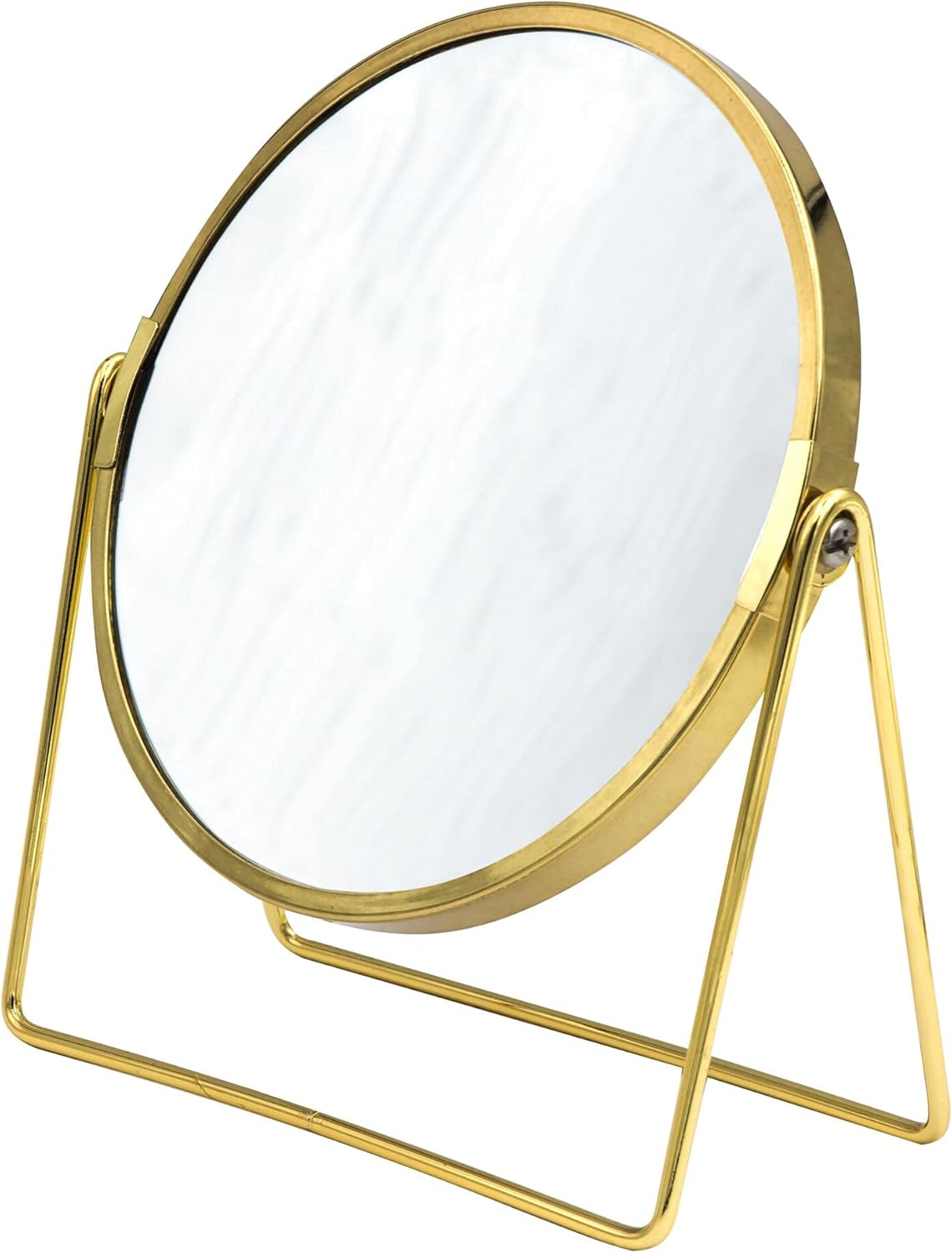 Grand miroir de maquillage sur pied avec grossissement 5X : pratique et moderne pour un maquillage parfait chaque jour