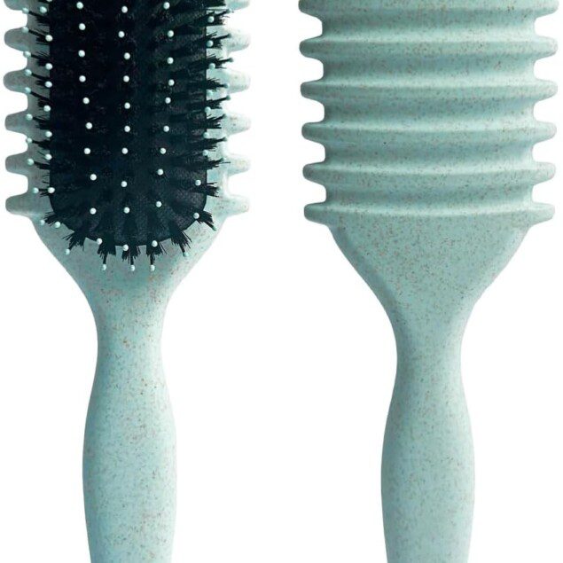 Brosse cheveux bouclés rib : définition parfaite pour boucles rebondies et anti-frizz   Pour les cheveux bouclés, une expérience douce et agréable avec sa poignée soft-grip