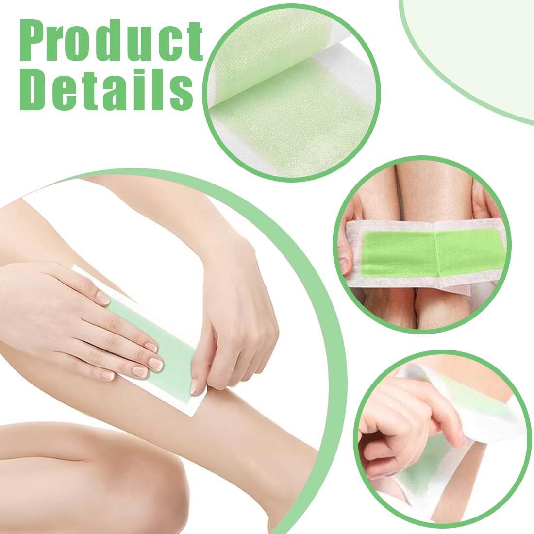 Bandes de cire épilation aloe vera : 20 pièces pour un visage parfaitement lisse et doux Découvrez notre ensemble de 20 bandes de cire, spécialement conçues pour tous les types de peau. Parfaites pour l'épilation des sourcils, du visage et des lèvres, ces bandes enrichies en aloe vera vous garantissent une peau douce et sans irritations. – Image 3