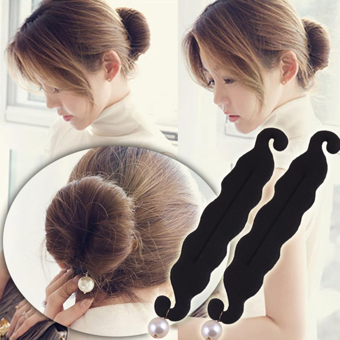 Chignon magique : lot de 2 outils de tressage pour femmes, pour une coiffure élégante en un clin d'œil – Image 2