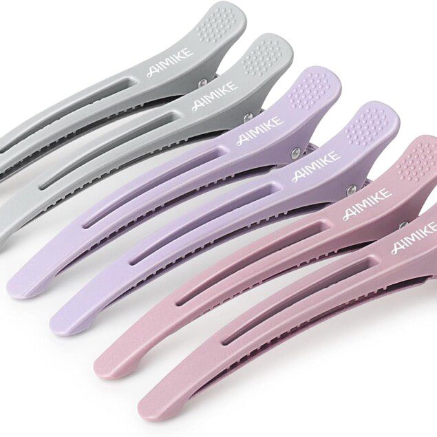 Pince crocodile cheveux femme : 6 pièces antidérapantes pour un sectionnement précis et sans trace