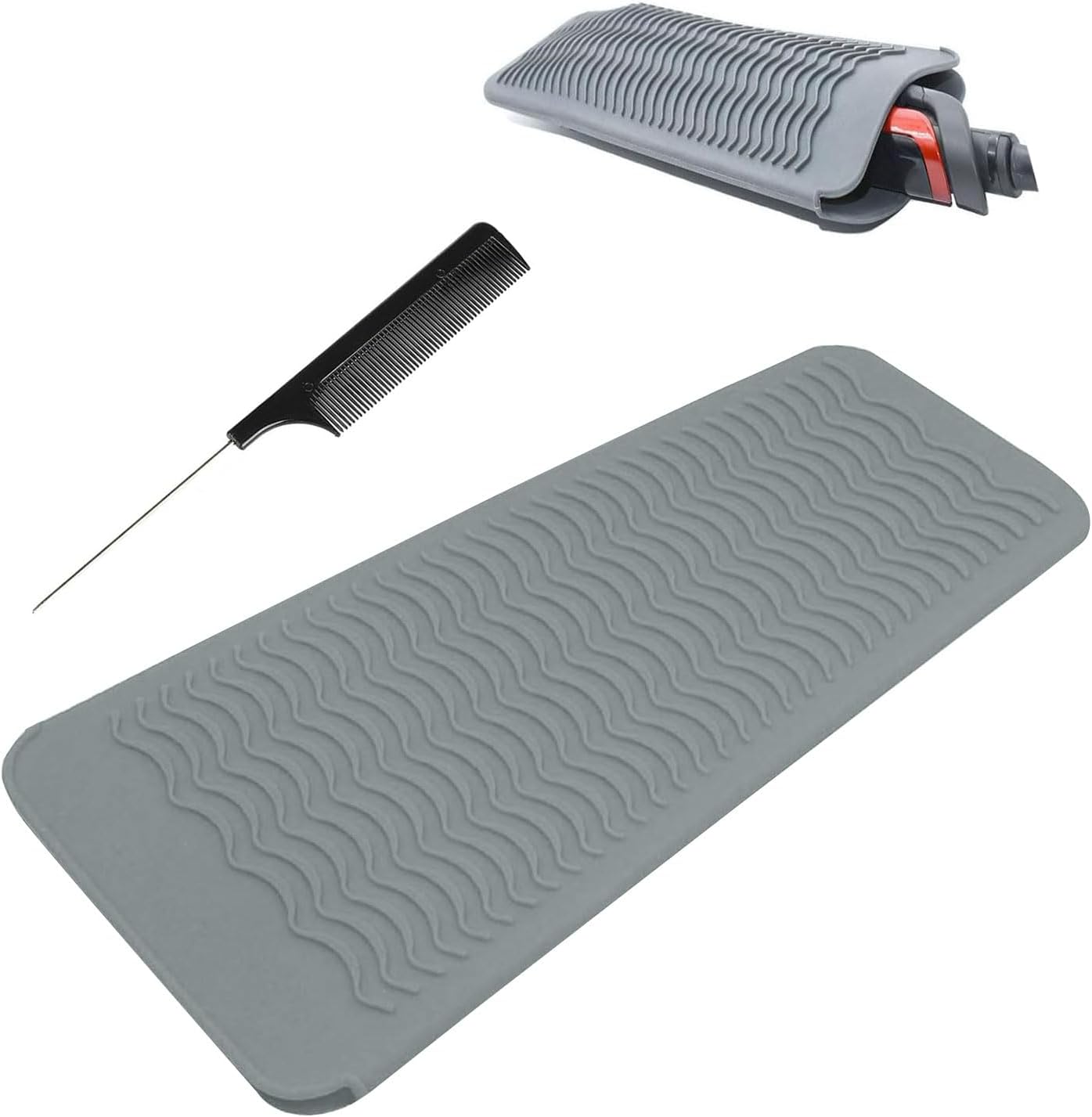 Tapis résistant à la chaleur : la pochette en silicone idéale pour fers à friser et lisseurs, pour des séances de coiffure sans souci