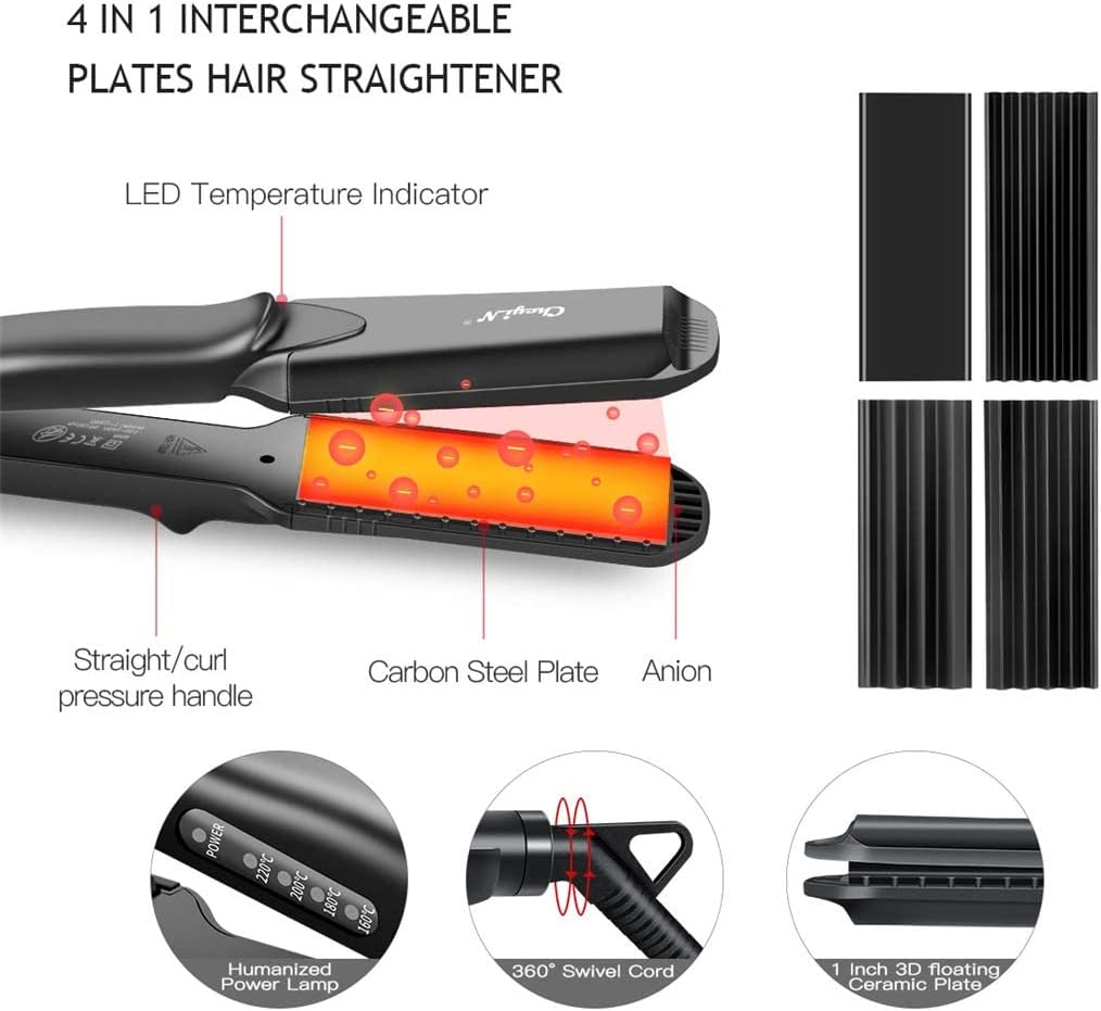 Lisseur cheveux 4 en 1 : l'outil polyvalent pour un coiffage élégant et sans brûlures – Image 9