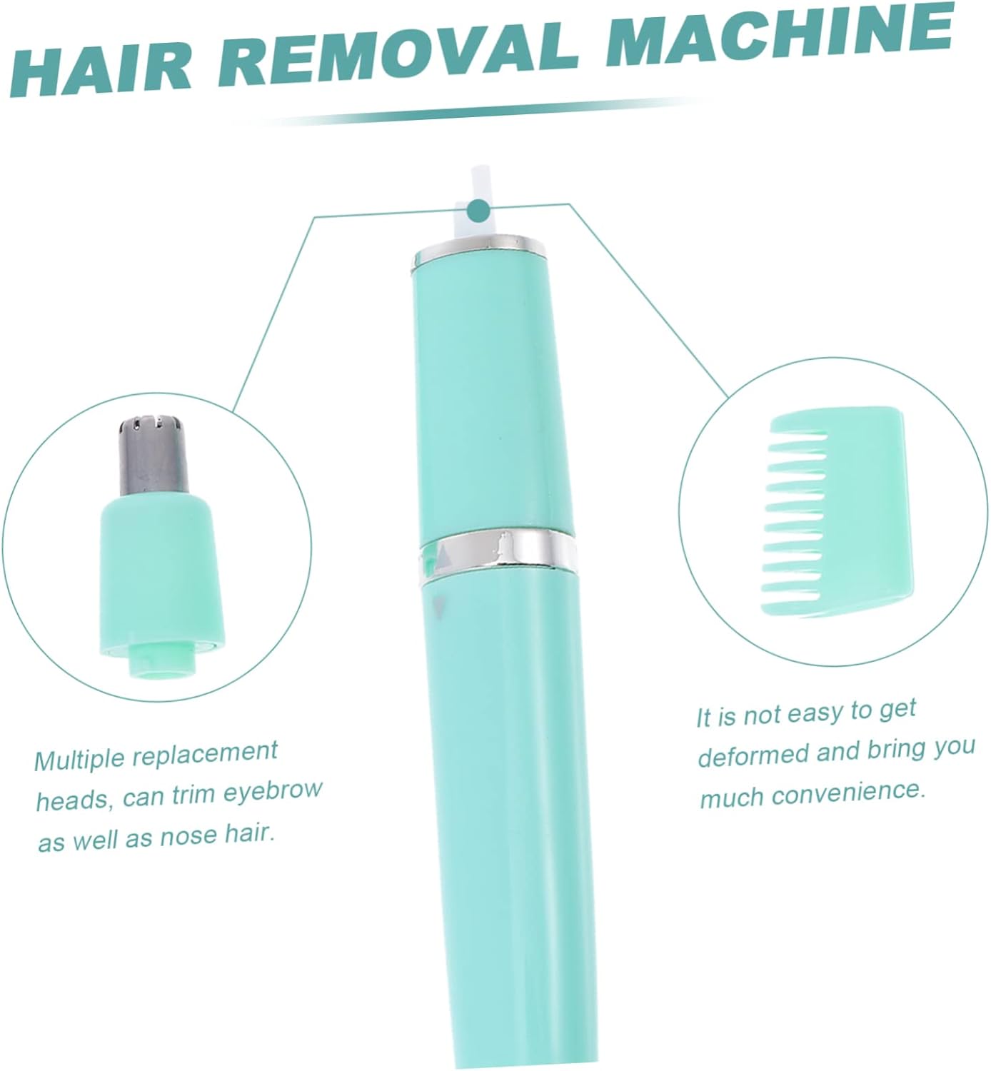 Tondeuse électrique multifonction pour sourcils et visage : une épilation rapide et sans effort – Image 3