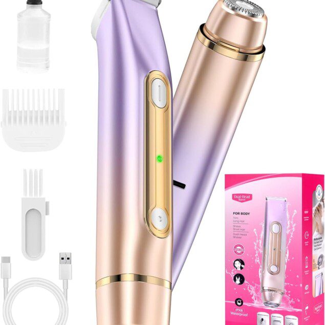 Tondeuse intime pour femme : rasoir électrique 2 en 1, idéal pour un épilation douce et efficace