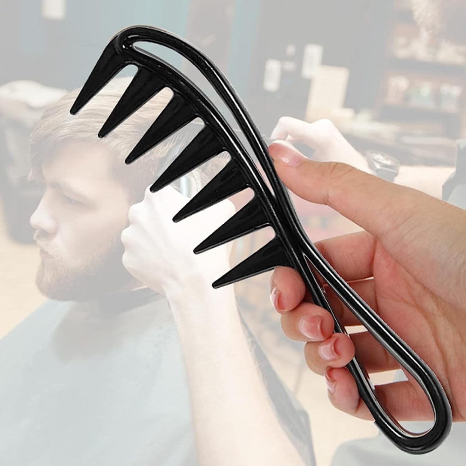 Peigne de requin antistatique : l'accessoire idéal pour cheveux bouclés et tous types de coiffure – Image 3