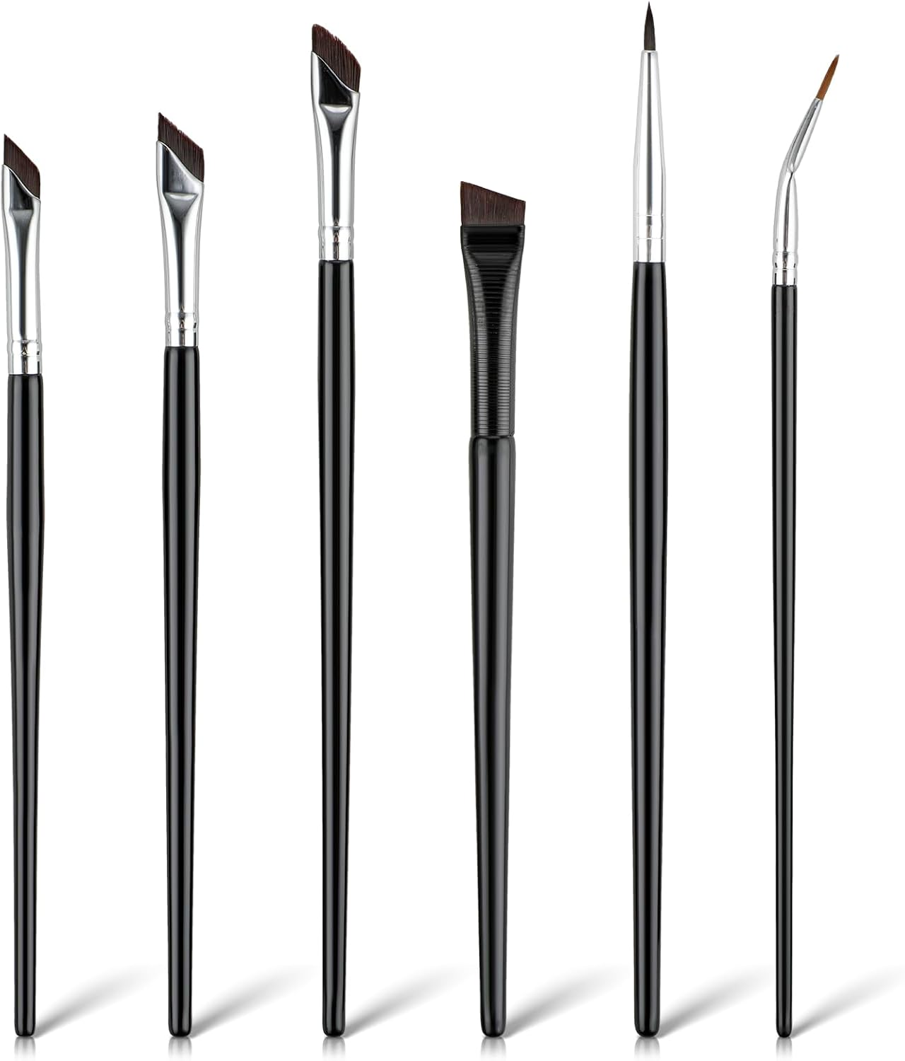 Pinceaux de maquillage : kit de 6 pièces pour un eye-liner parfait et des sourcils impeccables   Des outils de précision pour sublimer votre regard avec élégance