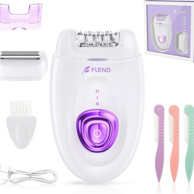 Épilateur électrique pour femme 2 en 1 avec lumière LED : une solution pratique pour des jambes, aisselles et bras parfaitement épilés