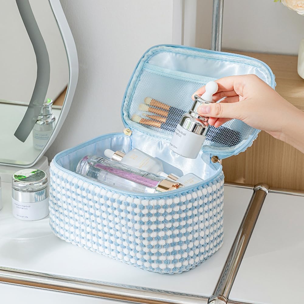 Kytpyi pochette maquillage : élégante trousse de voyage pour les passionnées de beauté Découvrez notre trousse de maquillage en velours côtelé, parfaite pour organiser vos essentiels et briller lors de vos sorties. – Image 2
