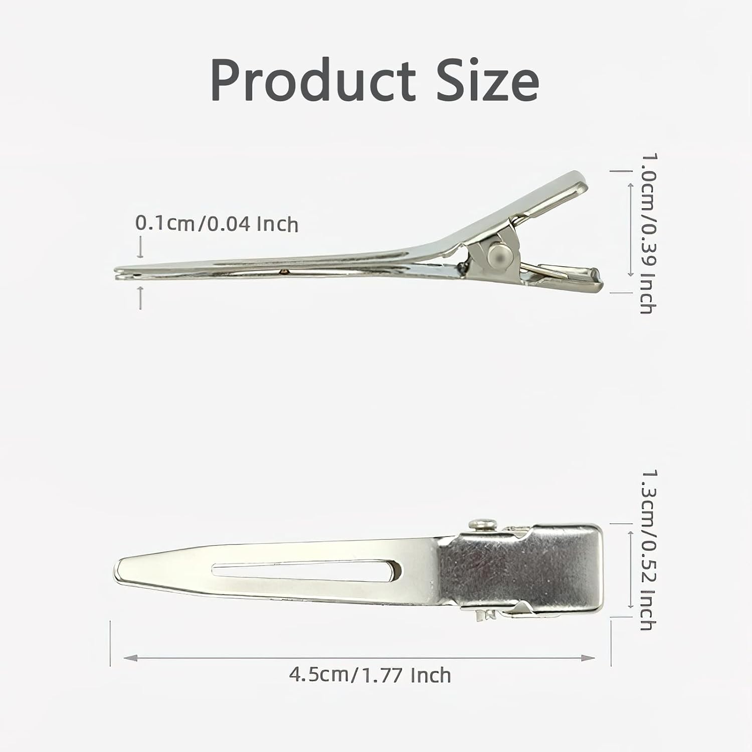 Pinces à cheveux crocodile en métal argent : 60 pièces pour professionnels et amateurs de coiffure, idéal pour un rangement pratique et élégant en salon ou à domicile – Image 2