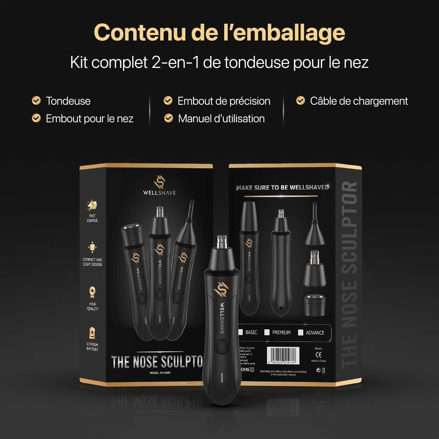 Wellshave : tondeuse à poils de nez 2 en 1 pour hommes et femmes, l’alliée incontournable pour une hygiène parfaite et un look soigné – Image 8