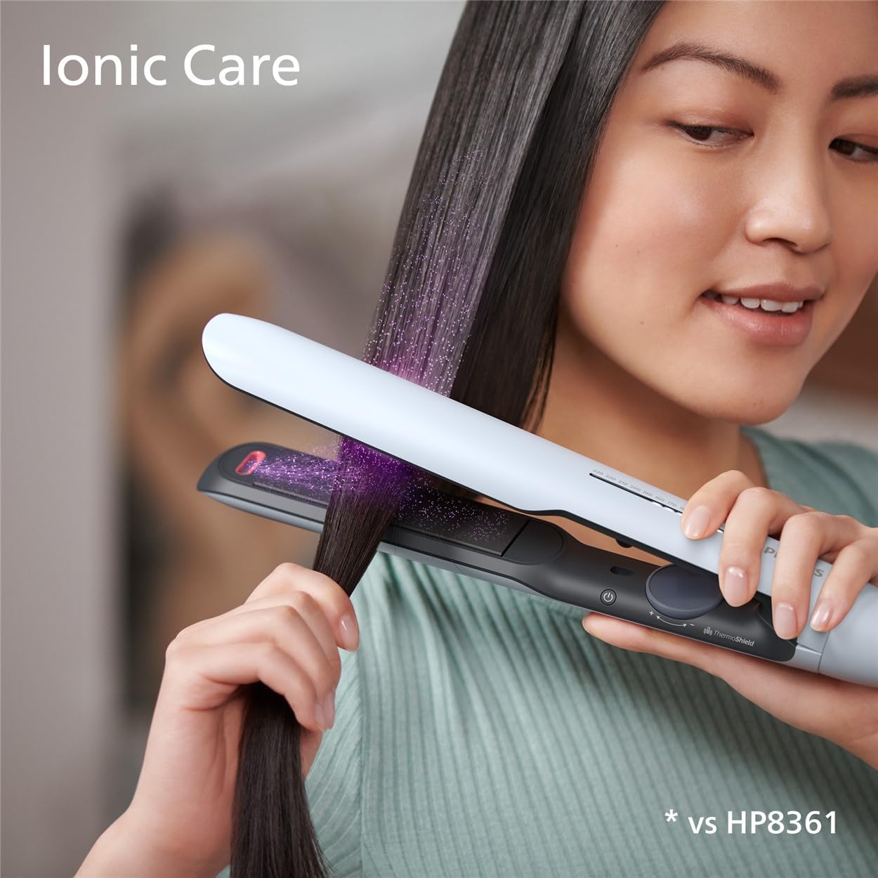 Fer à lisser série 5000 : lissage parfait pour tous les types de cheveux Découvrez la technologie ThermoShield pour une protection optimale et une brillance éclatante – Image 6
