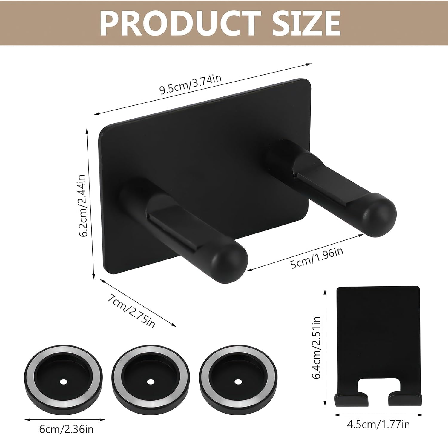 Support pour sèche-cheveux : kit pratique et élégant pour un rangement sans perçage – Image 8
