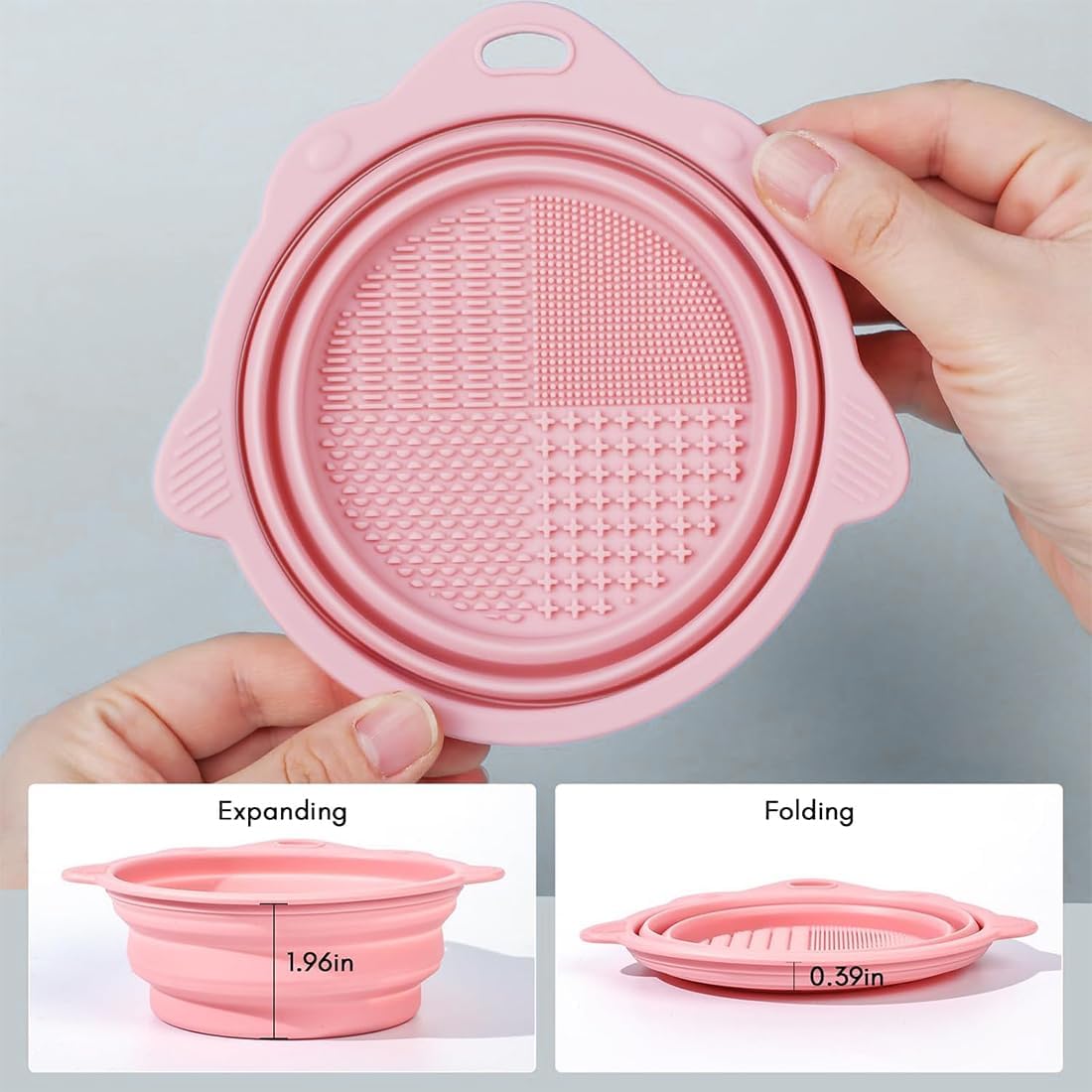 Tapis de nettoyage pinceaux maquillage : outil portable et pliable pour un nettoyage efficace des pinceaux cosmétiques – Image 6