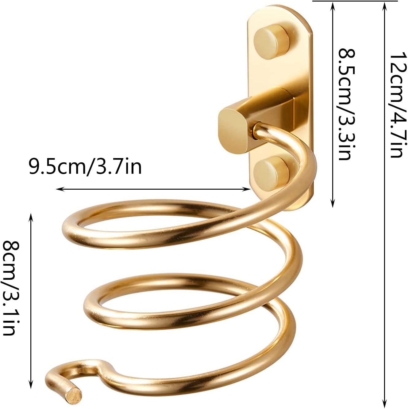Support sèche cheveux mural : une solution élégante pour hôtels et salons de coiffure Optimisez votre salle de bain avec un porte sèche cheveux en acier inoxydable, sans perçage, pour un gain de place et un style raffiné – Image 7