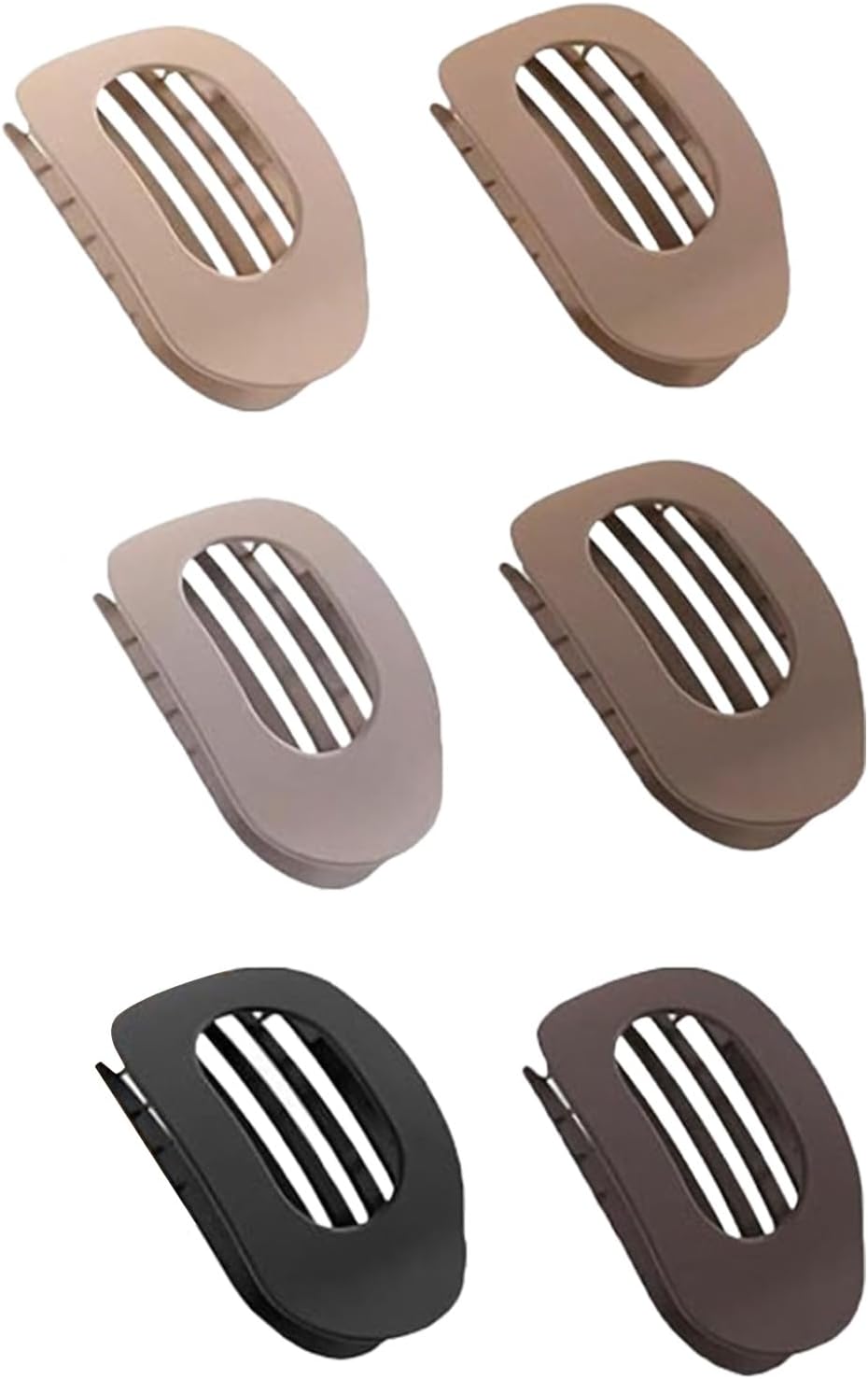 Pince à cheveux plate : 6 pièces antidérapantes pour femmes aux cheveux bruns   Un accessoire élégant pour maintenir votre coiffure avec style et confort