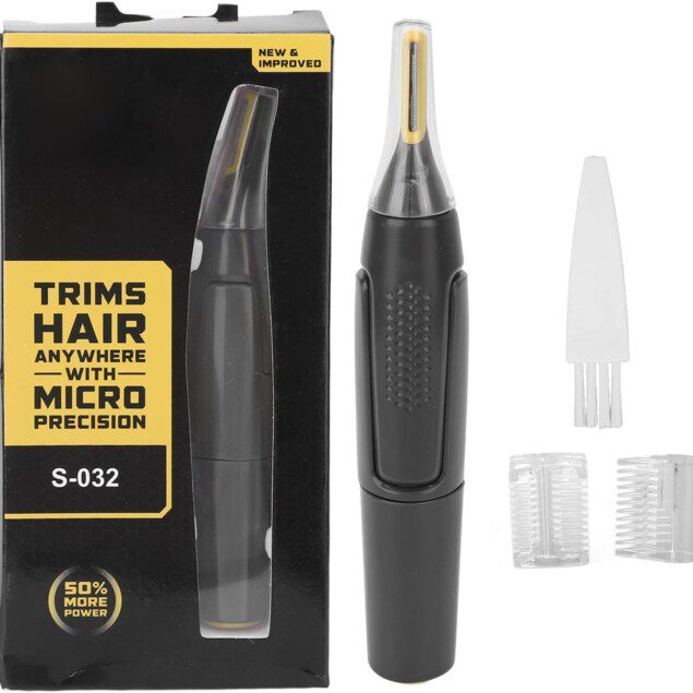 Tondeuse à poils de nez et d'oreilles : l'outil essentiel pour hommes soucieux de leur apparence Épilateur nasal et tondeuse à cheveux avec tête de coupe amovible et lavable pour un toilettage précis et efficace