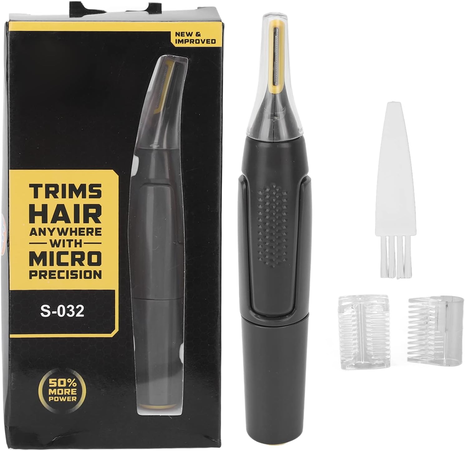 Tondeuse à poils de nez et d'oreilles : l'outil essentiel pour hommes soucieux de leur apparence Épilateur nasal et tondeuse à cheveux avec tête de coupe amovible et lavable pour un toilettage précis et efficace