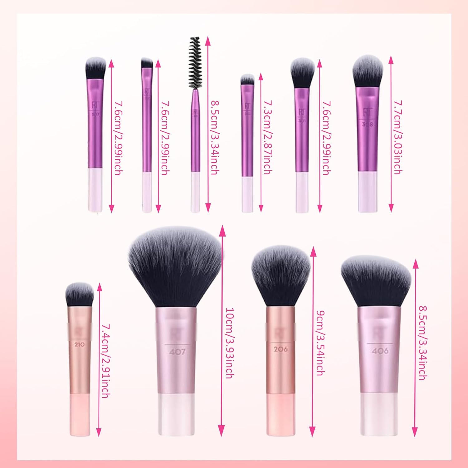 Pinceau maquillage professionnel : kit complet pour les passionnées de beauté Ensemble de pinceaux pour fard à paupières, blush et plus, avec sac de rangement élégant – Image 7