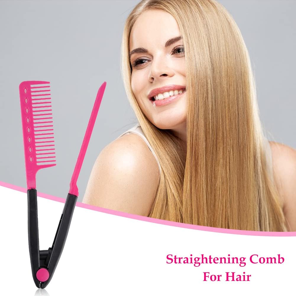 Peigne à lisser en forme de V : l'outil idéal pour des cheveux lisses et soyeux à la maison ou en salon de coiffure – Image 4