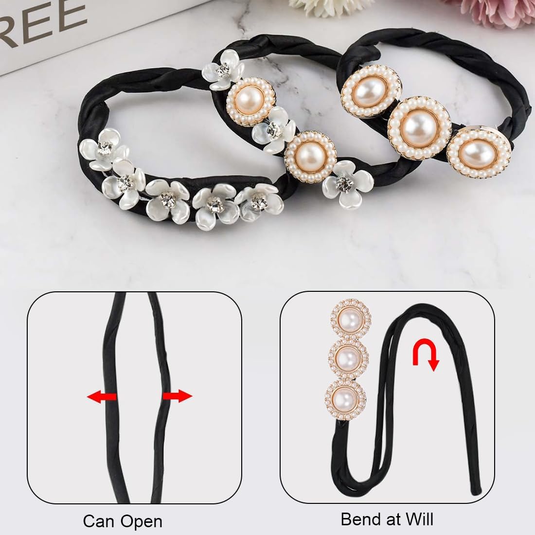 Chignon magique : 3 pièces pour un coiffage facile et élégant Découvrez notre ensemble de 3 pièces de chignon magique, idéal pour créer des coiffures donut ou bouclées en un rien de temps. Parfait pour les femmes pressées qui souhaitent ajouter une touche sophistiquée à leur look quotidien, cet accessoire de coiffure vous promet une tenue impeccable tout au long de la journée. – Image 2