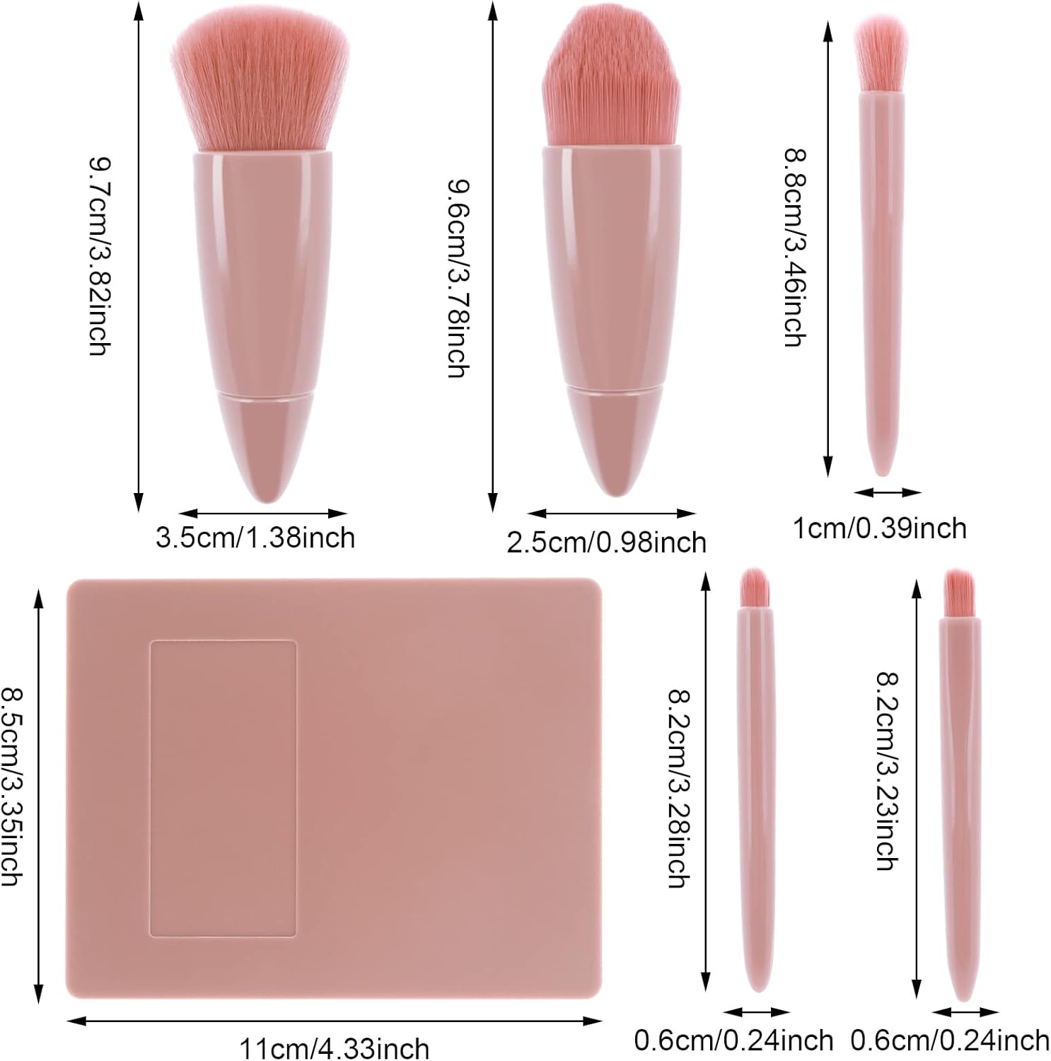 Ensemble de pinceaux de maquillage de voyage : 5 pièces pour un maquillage parfait en toute simplicité – Image 2