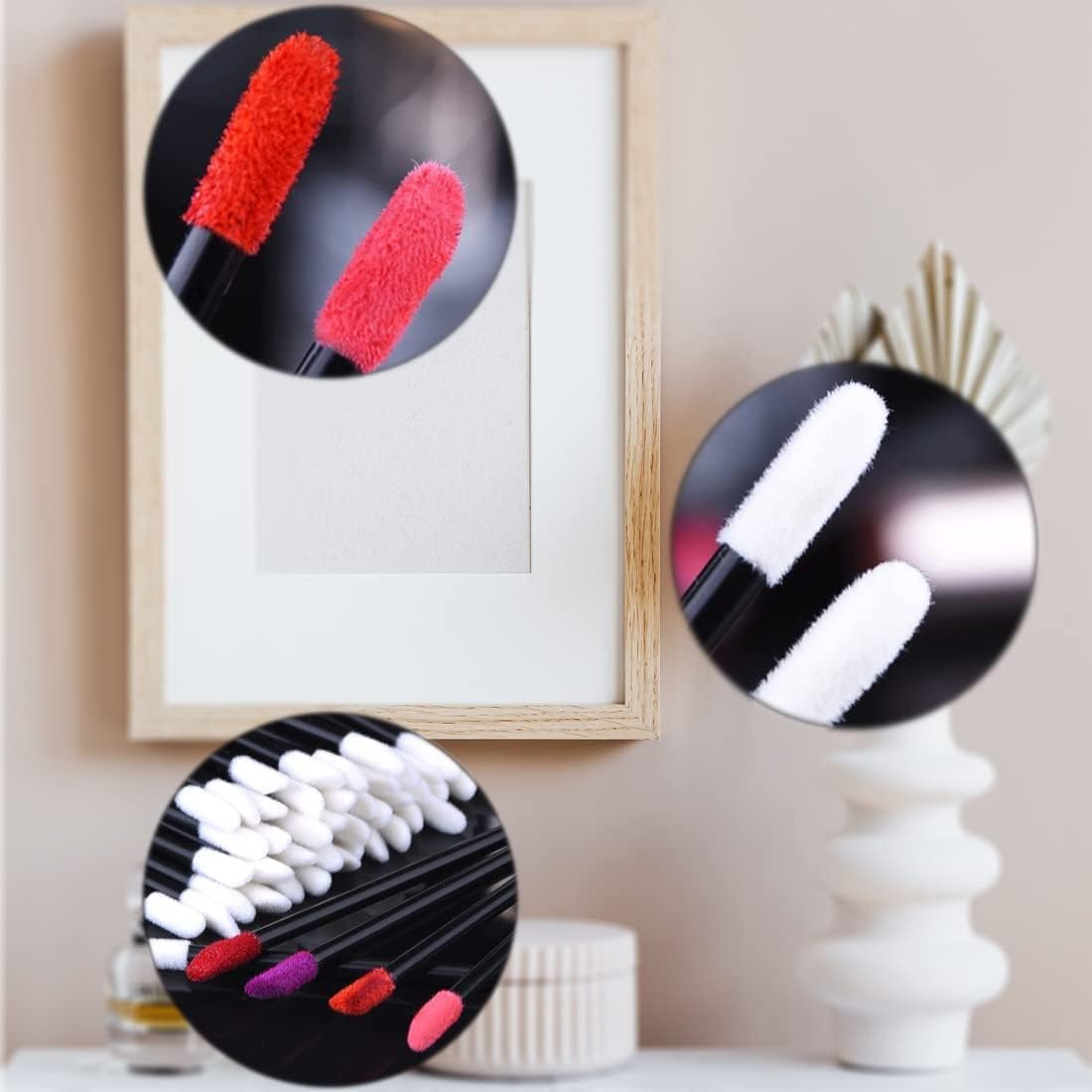 Pinceaux à lèvres jetables : 100 pièces pour un maquillage impeccable et hygiénique Offrez à votre routine beauté un kit d'outils de maquillage pratiques et élégants – Image 6