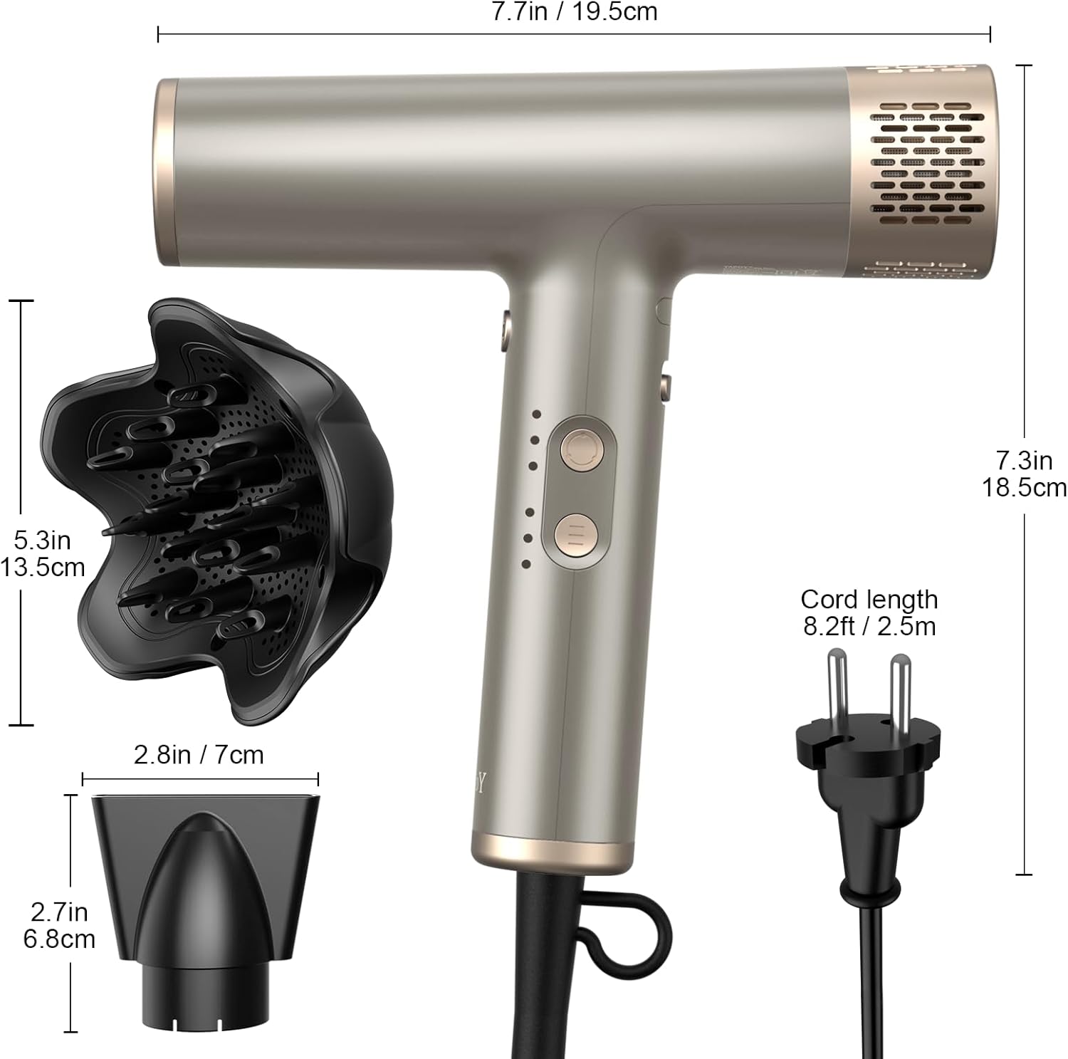 Sèche-cheveux professionnel : l'allié idéal pour des cheveux éclatants et en bonne santé Découvrez le sèche-cheveux à 200 millions d'ions pour un séchage rapide et un contrôle thermique intelligent – Image 7