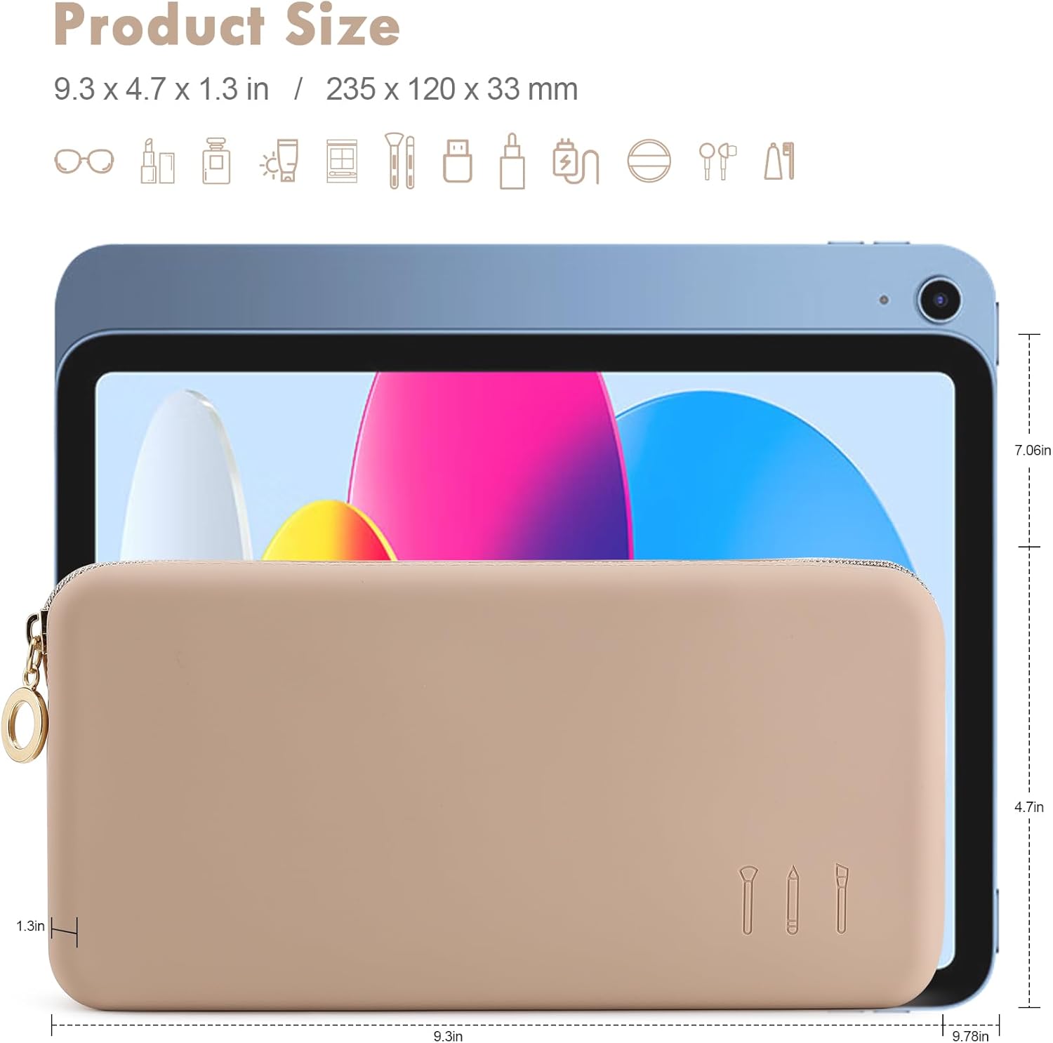 Trousse de toilette en silicone pour homme et femme : rangement élégant et pratique pour vos pinceaux de maquillage en voyage – Image 3