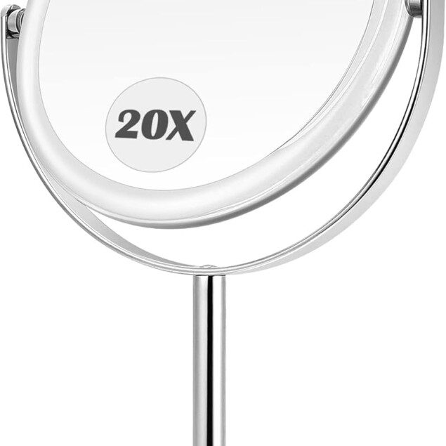 Miroir de maquillage grossissant 1X et 20X : l'accessoire essentiel pour une beauté parfaite dans votre salle de bain ou chambre à coucher