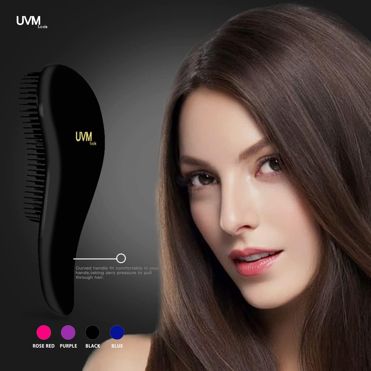 Brosse à cheveux démêlante : l'outil parfait pour femmes, filles et enfants Faites glisser facilement la brosse sur tous types de cheveux mouillés, fins, bouclés, épais et afro – Image 6