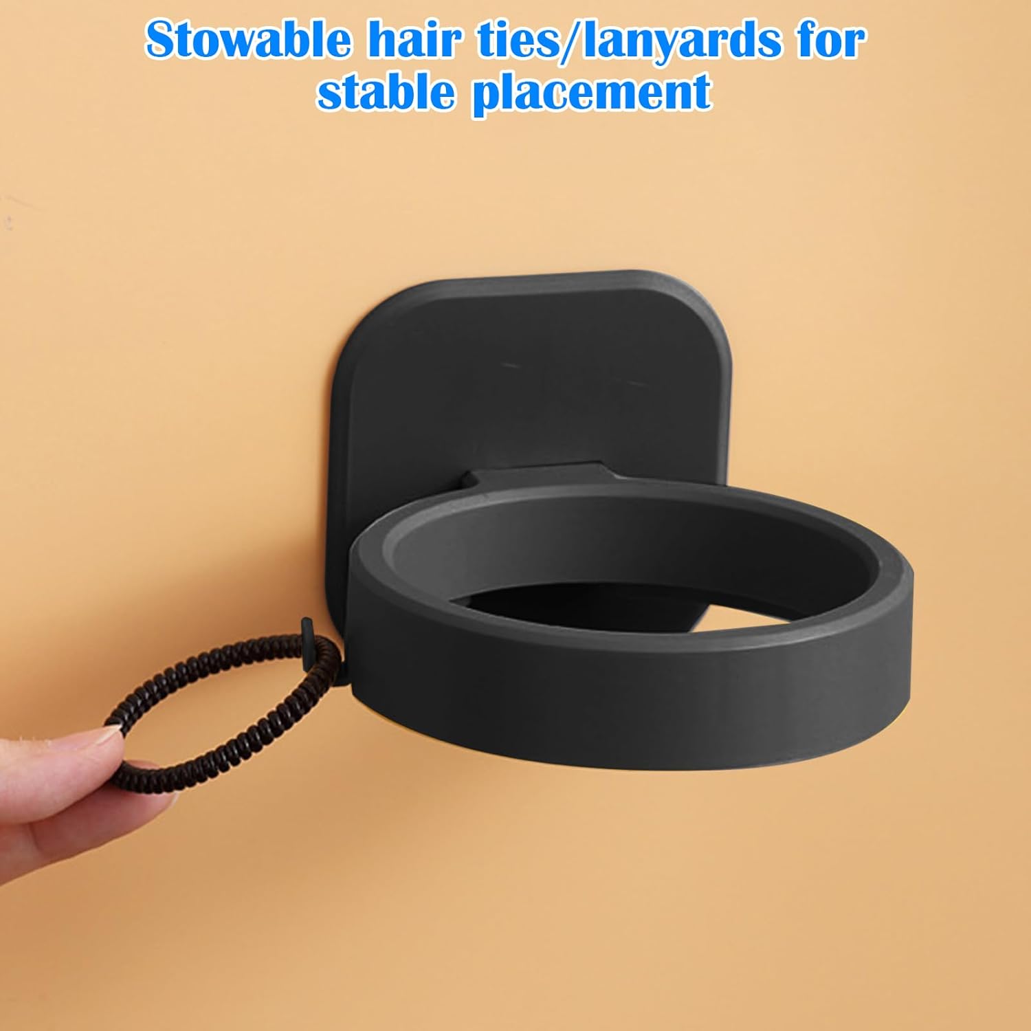 Support de sèche-cheveux mural : pratique et élégant pour un rangement facile sans percer – Image 8