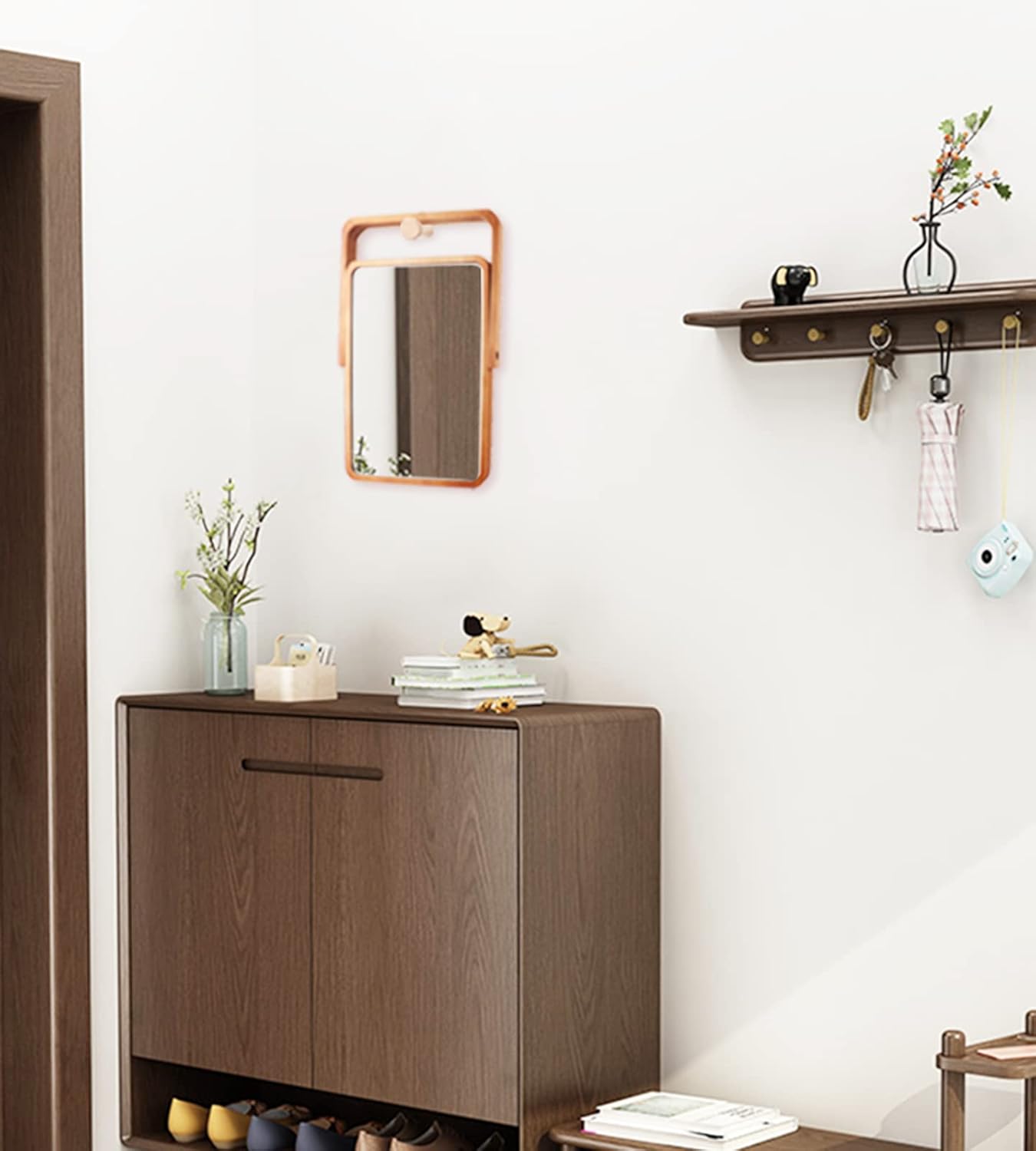 Miroir maquillage en bois pour les passionnées de beauté : un accessoire esthétique et pratique pour sublimer votre espace de travail – Image 6