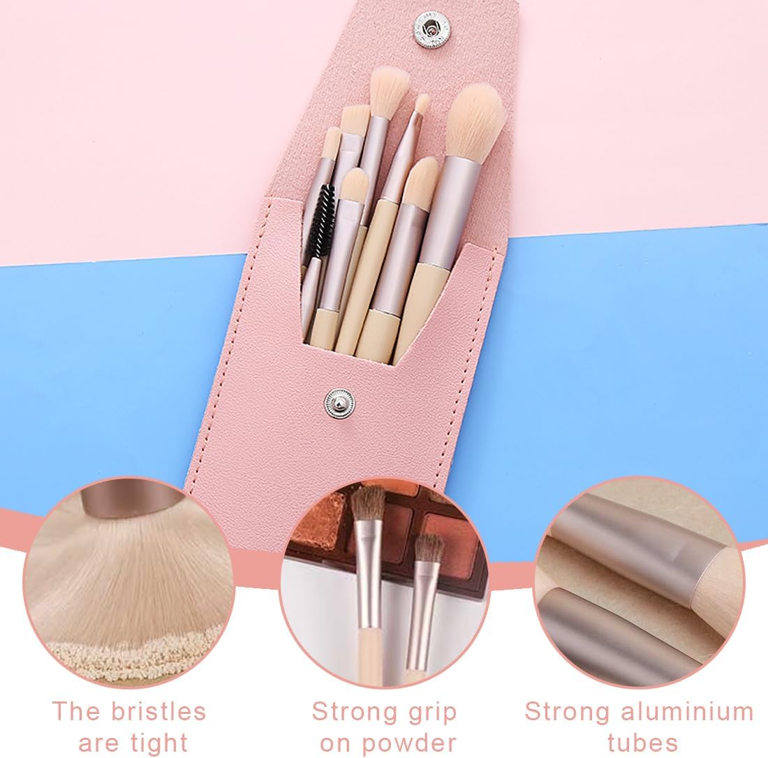Pinceaux de maquillage : set de 8 pièces pour un maquillage parfait des yeux Découvrez l'art du maquillage avec des pinceaux ultra fins pour sourcils, eyeliner et cils – Image 3