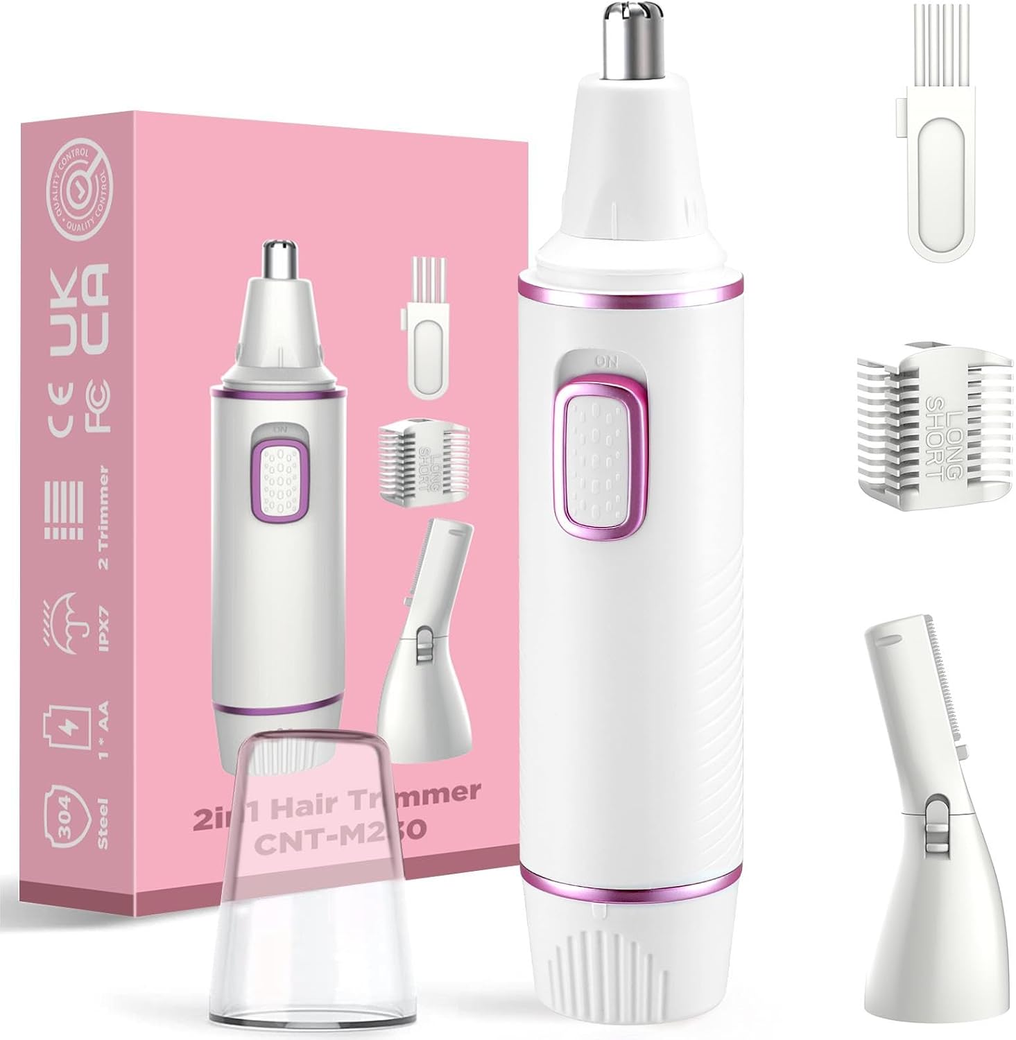 Tondeuse nez professionnelle 2-en-1 : soin sans douleur pour hommes Découvrez notre tondeuse nez et oreilles multifonction, lavable et étanche pour un entretien facile et agréable