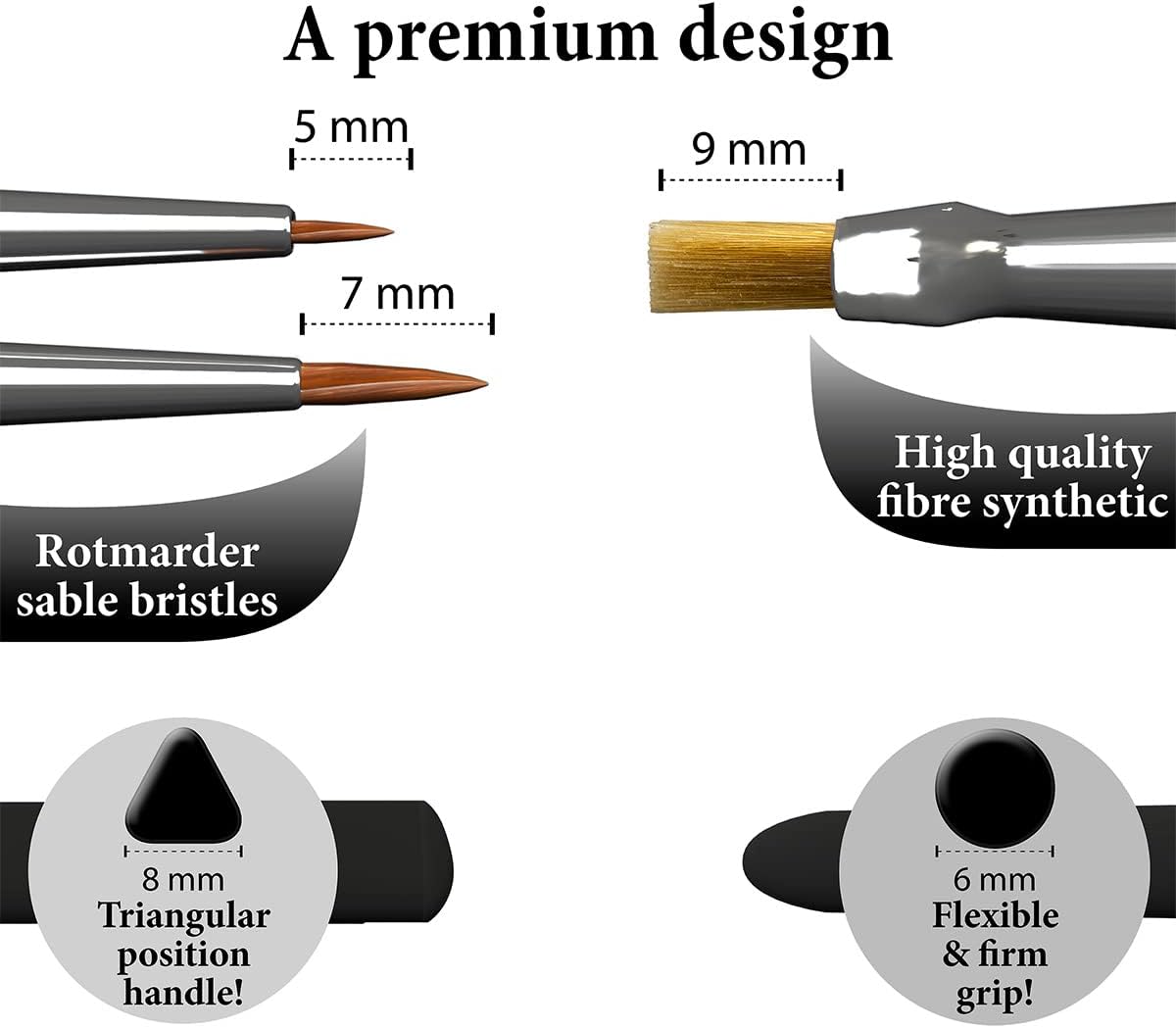 Pinceaux pour maquettes : l'ensemble essentiel pour des figurines Warhammer 40k et DND Optimisez votre peinture avec 3 pinceaux de précision pour un rendu professionnel – Image 4