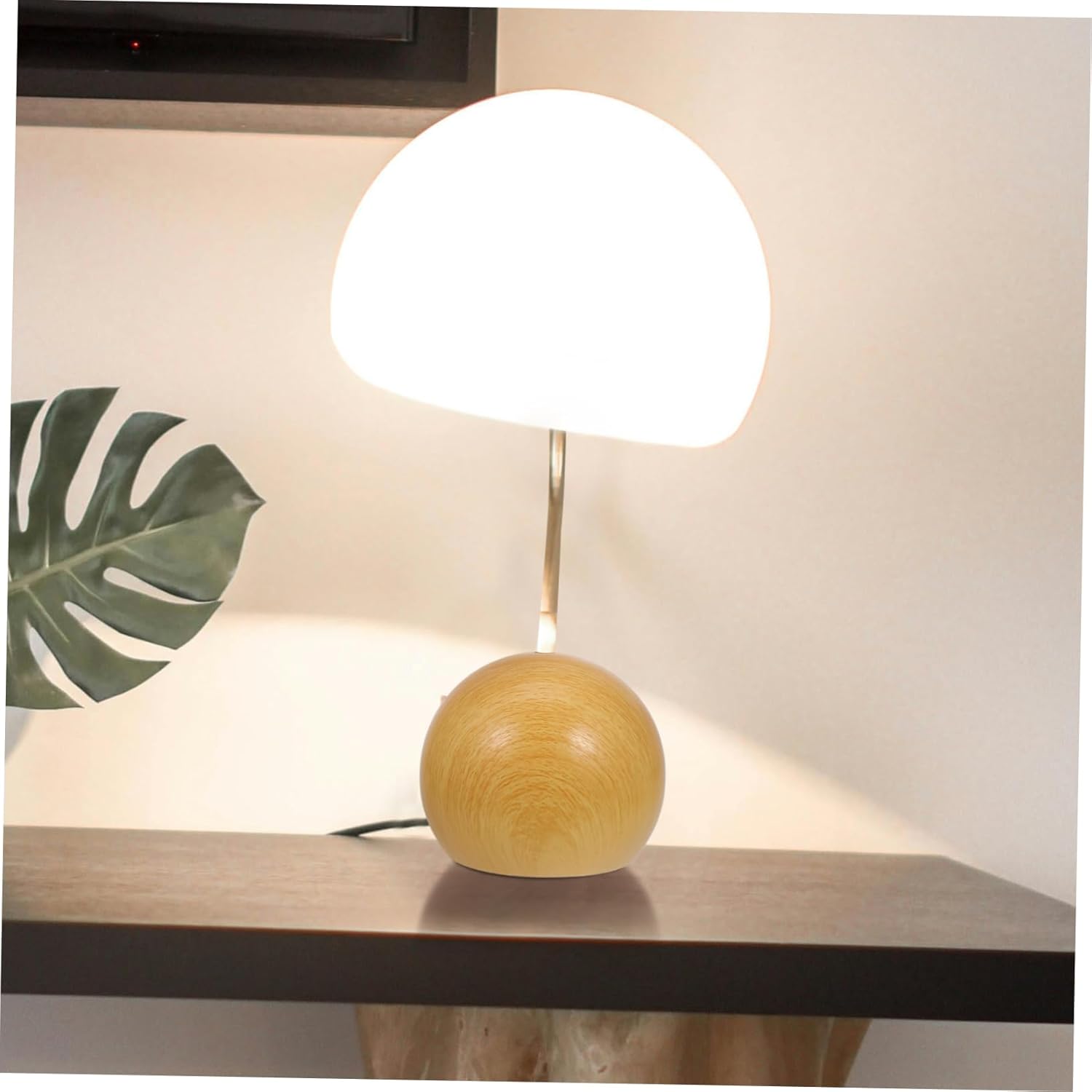 Pied de lampe globe en métal : l'élégance pour votre bureau avec une base légère en fer kaki – Image 6