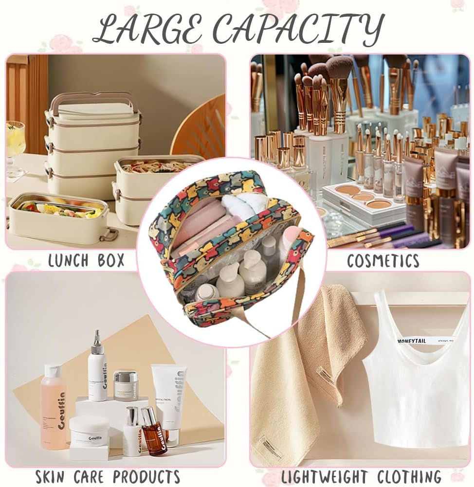 Grande trousse de toilette pour femmes : le compagnon idéal pour vos voyages et vos aventures en plein air – Image 4