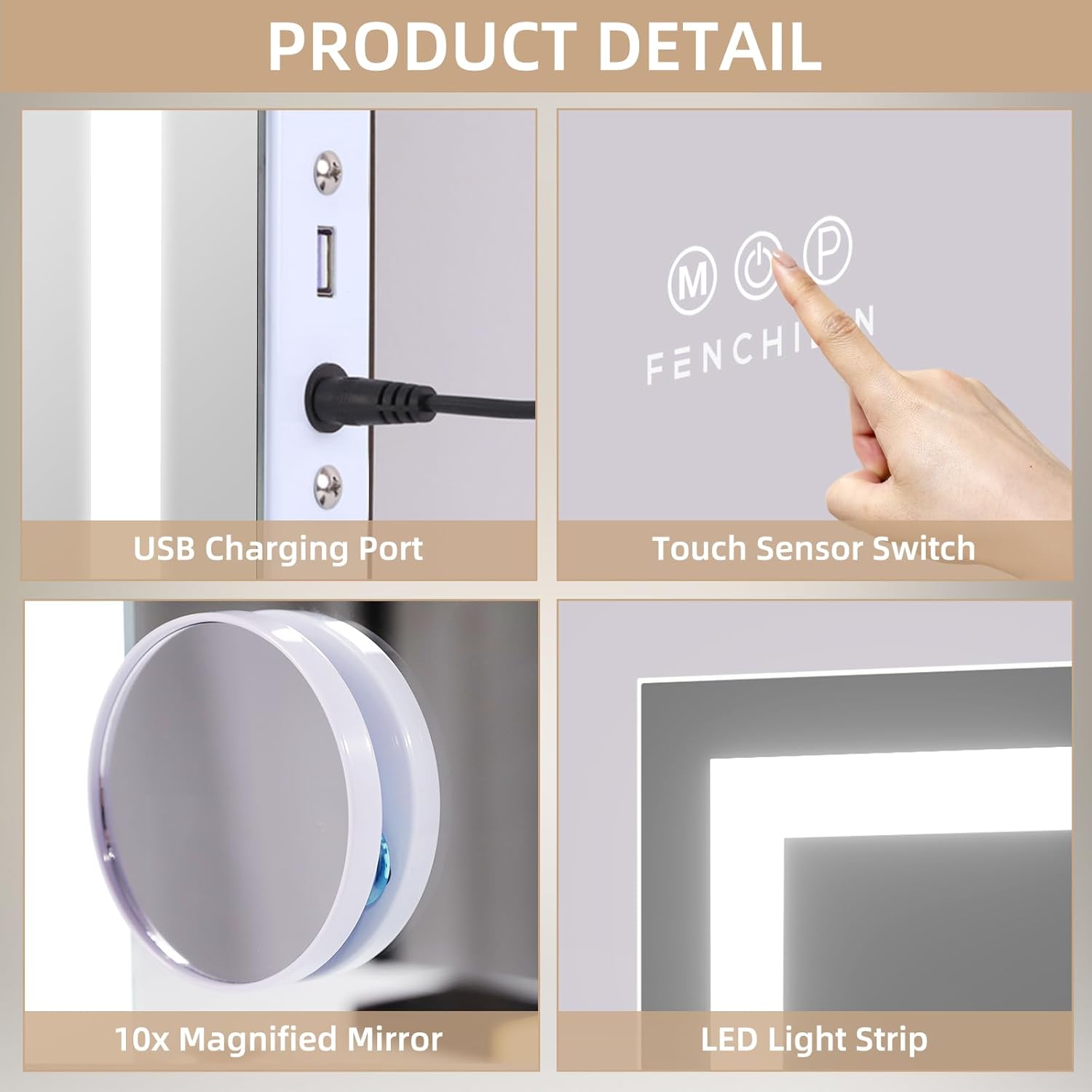 Miroir de maquillage avec éclairage LED : le compagnon idéal pour les coiffeuses exigeantes – Image 3