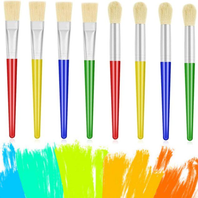 Ensemble de pinceaux pour enfants : l'outil idéal pour initier les tout-petits à la peinture artistique en classe