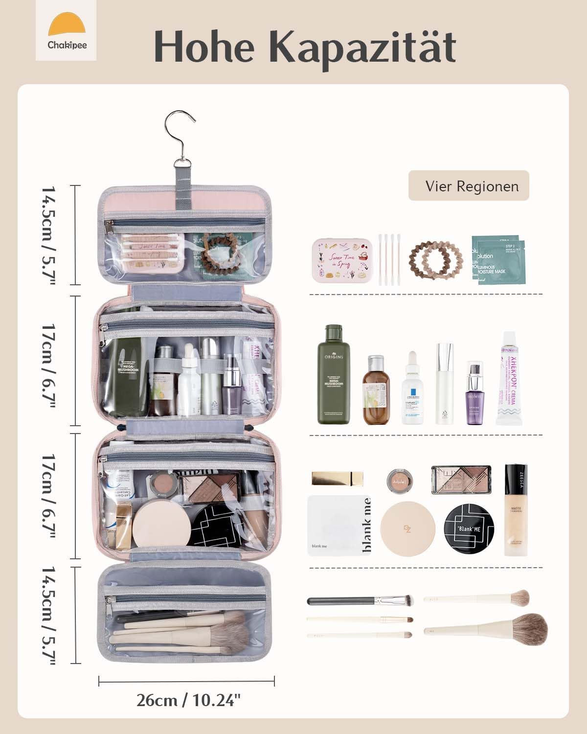 Trousse de toilette à suspendre pour femmes : l'organisateur cosmétique imperméable idéal pour vos voyages – Image 2