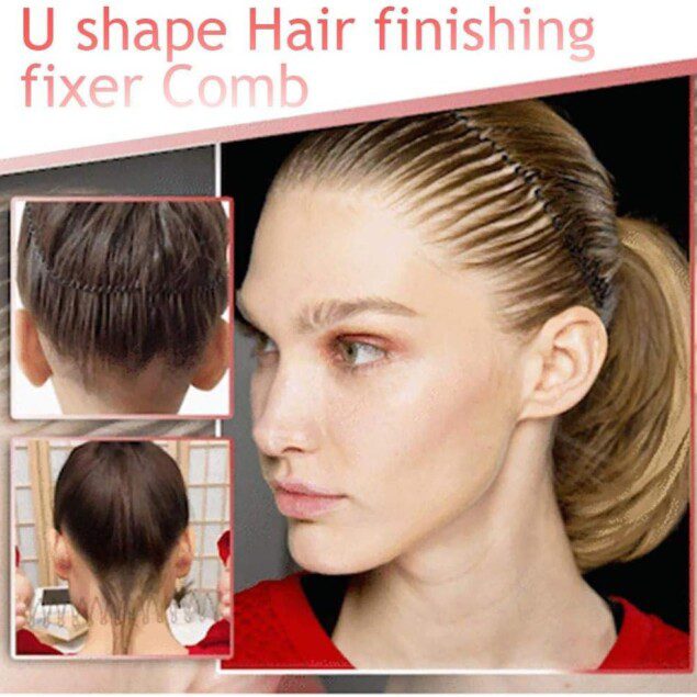 Peigne fixateur de finition en forme de U : l'outil essentiel pour une coiffure parfaite des femmes et des filles