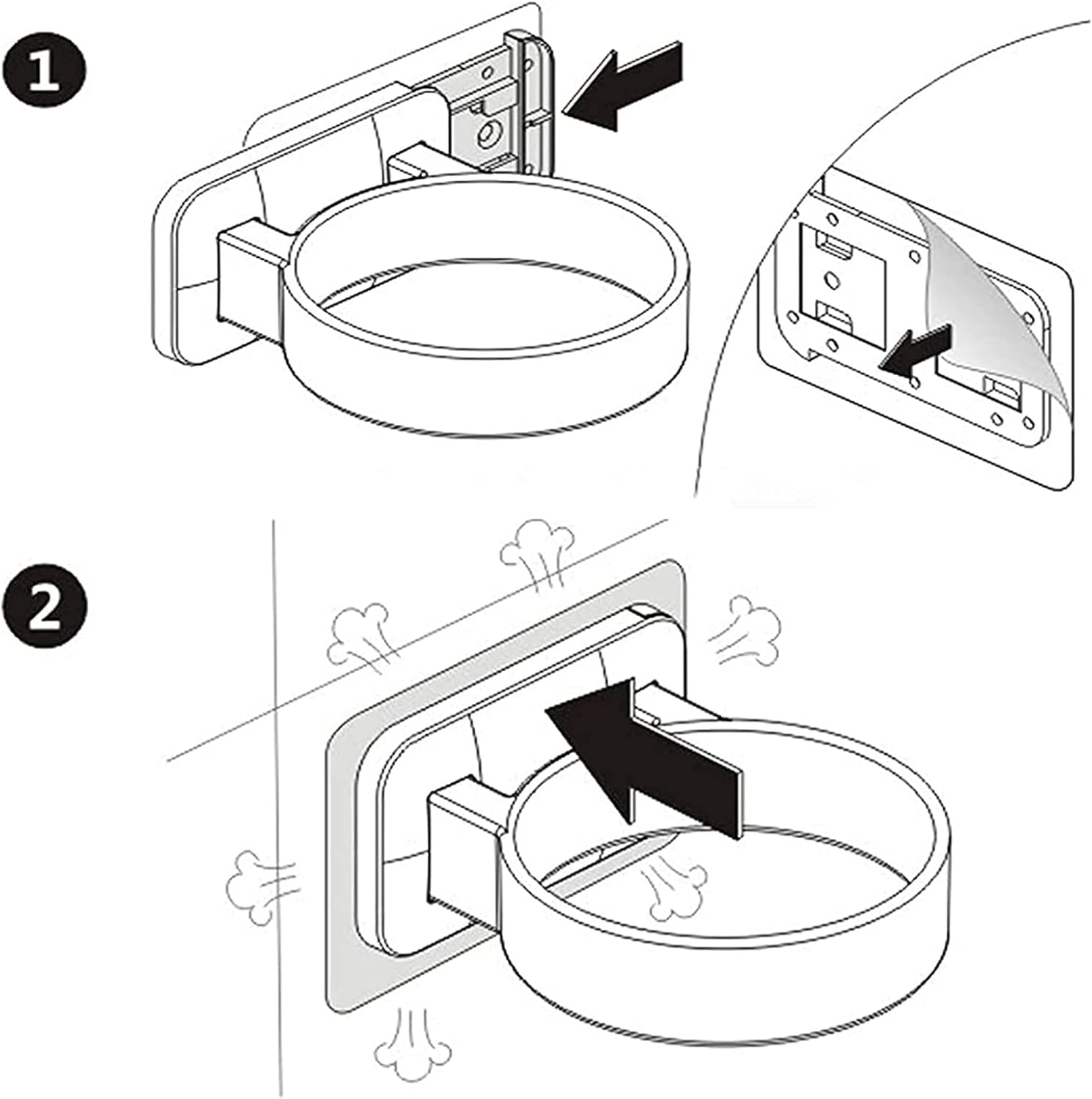 Organisateur de salle de bain : ensemble de stockage pour sèche-cheveux avec installation autocollante, idéal pour un salon de coiffure élégant – Image 2