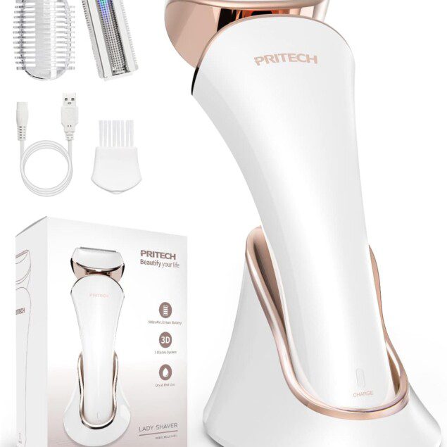 Rasoir Électrique PRITECH pour Femmes - Épilateur Indolore Rechargeable