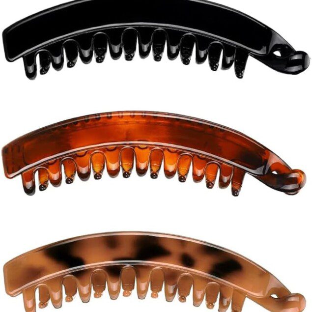 Pinces à cheveux en plastique de qualité supérieure : l'accessoire beauté indispensable pour femmes  Attachez vos queues de cheval avec élégance grâce à ces 3 couleurs tendance et un fermoir pratique