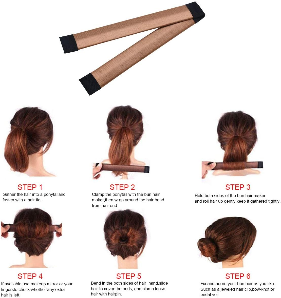 Accessoires de coiffure : kit complet URAQT pour femmes et filles, idéal pour créer des chignons et des tresses stylées avec facilité – Image 3