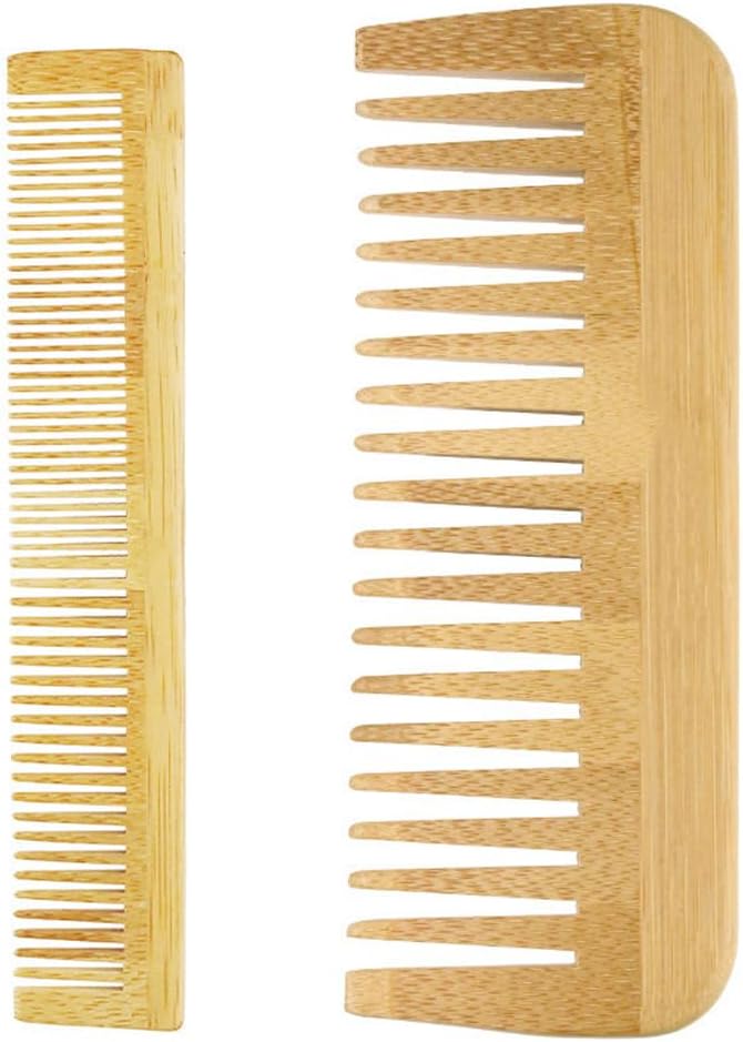 Peigne dent large en bambou 100% naturel : un indispensable pour coiffeurs et amateurs de coiffure à la maison