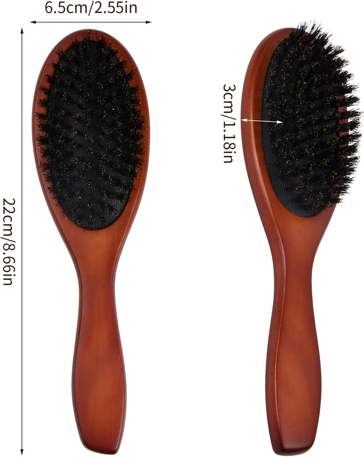 Brosse à cheveux en poils de sanglier : démêlez et coiffez vos cheveux en douceur pour toute la famille