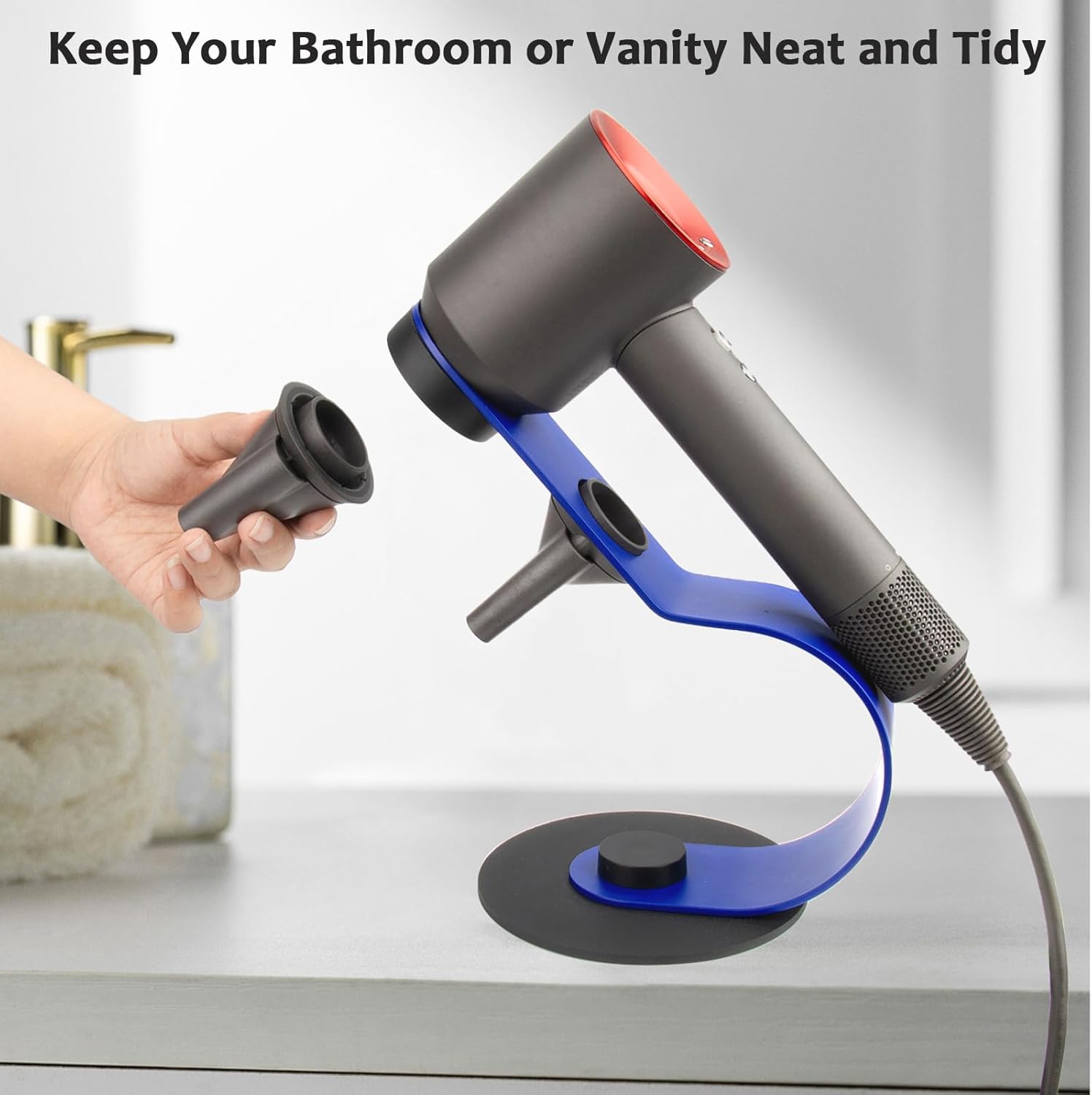 Support de sèche-cheveux magnétique pour les utilisateurs de Dyson Supersonic : organisation élégante et pratique dans votre salle de bain – Image 6